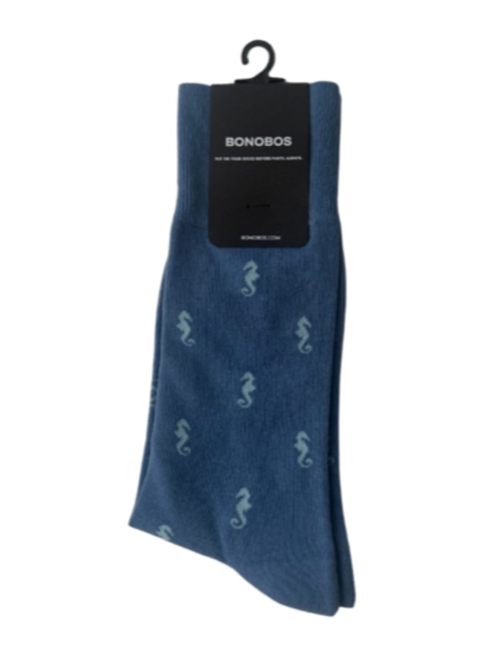 Bonobos Blue Seahorse Pattern Everyday Socks